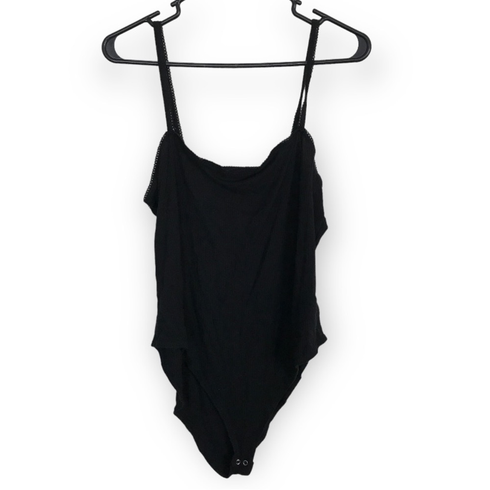 3/$15 Forever 21 black spaghetti strap ribbed bodysuit